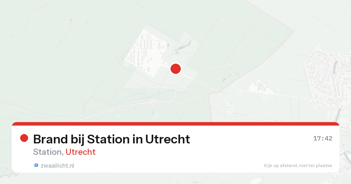 Brand bij Station in Utrecht — 25 aug 2026