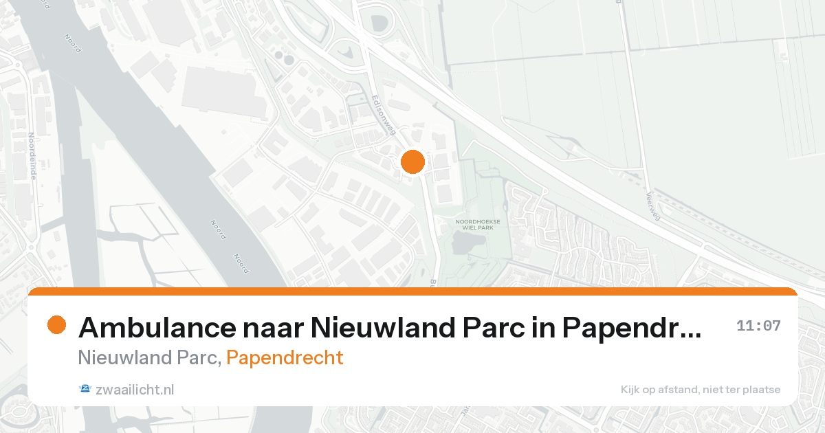 Ambulance naar Nieuwland Parc in Papendrecht — 29 mei 2026