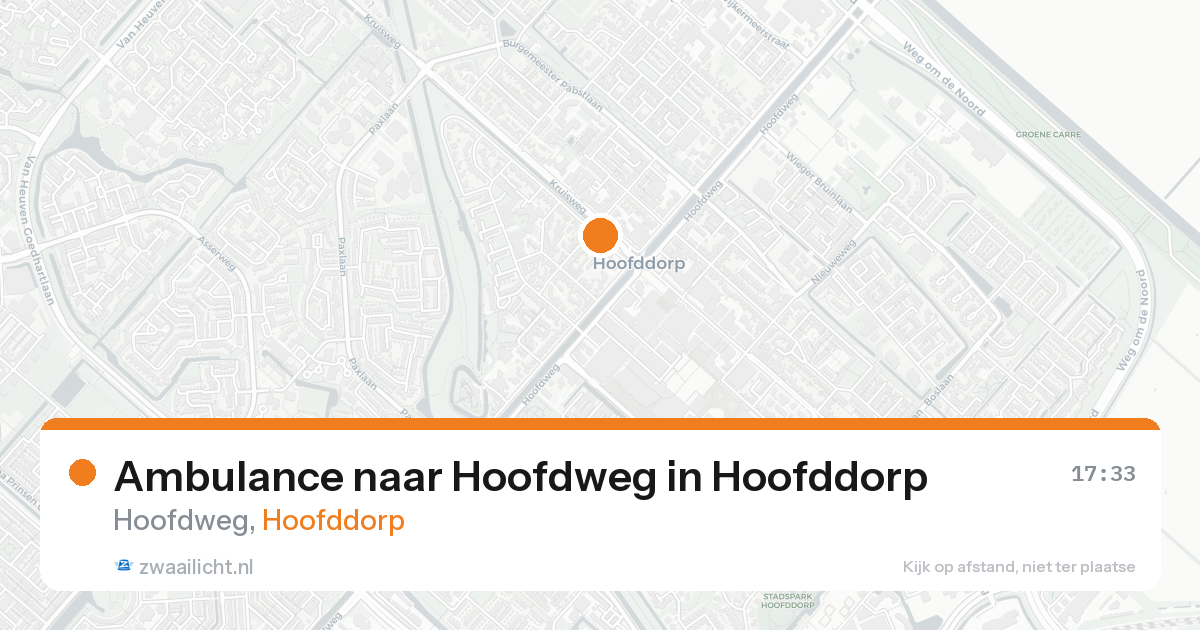 Ambulance naar Hoofdweg in Hoofddorp — 17 aug 2026