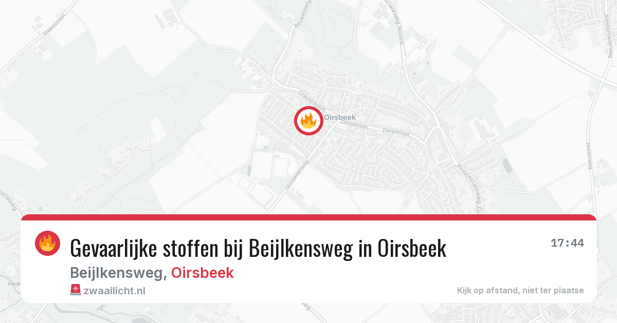 Gevaarlijke stoffen bij Beijlkensweg in Oirsbeek — 26 jun 2026