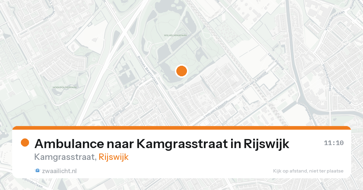 Ambulance naar Kamgrasstraat in Rijswijk — 24 aug 2026
