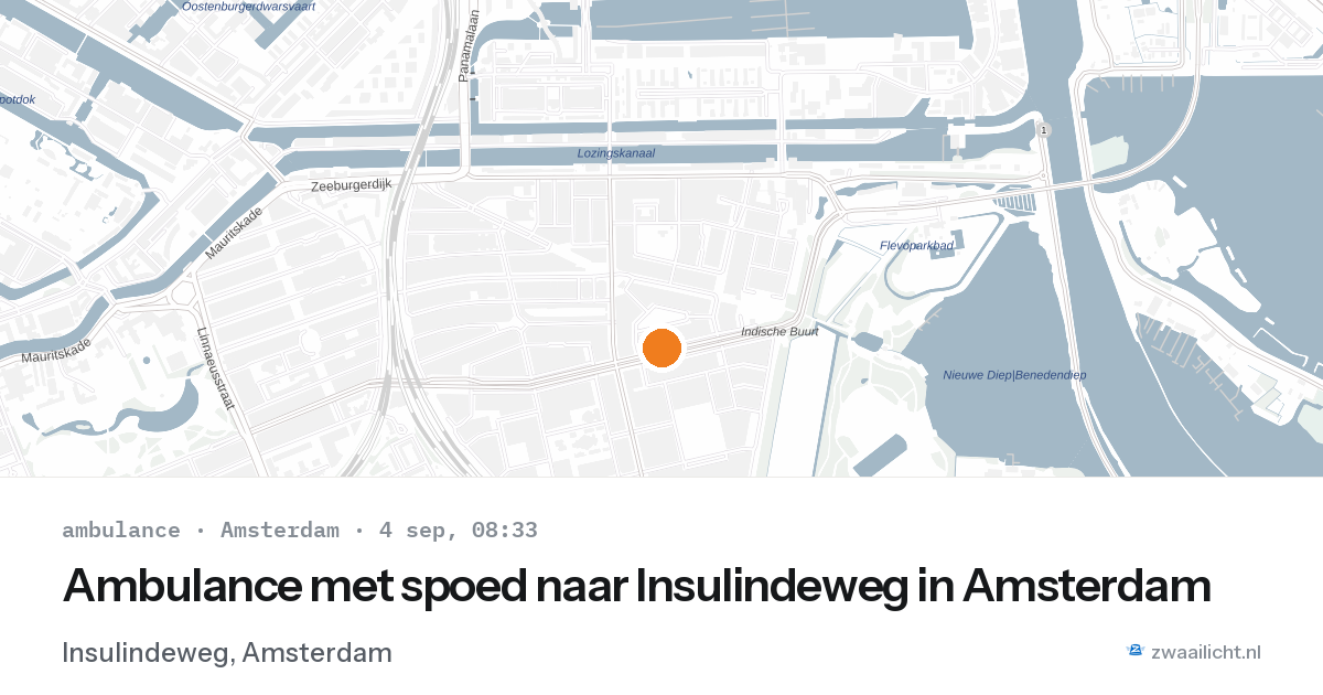 Ambulance met spoed naar Insulindeweg in Amsterdam — 4 sep 2026