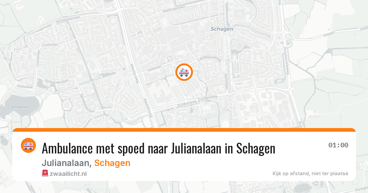 Ambulance met spoed naar Julianalaan in Schagen — 7 jun 2026