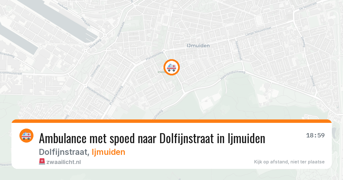 Ambulance met spoed naar Dolfijnstraat in Ijmuiden — 30 mrt 2026