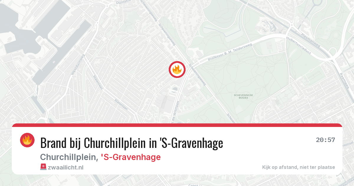 Brand bij Churchillplein in 'S-Gravenhage — 8 apr 2026