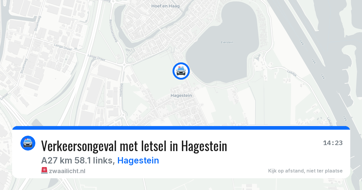 Verkeersongeval met letsel in Hagestein — 19 mei 2026