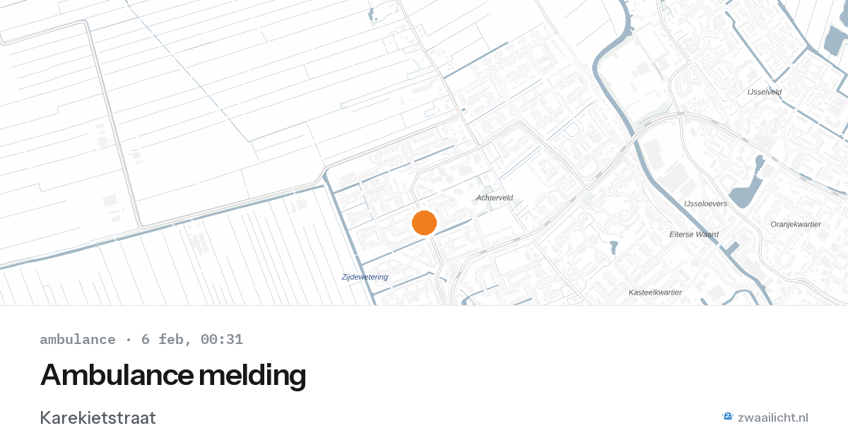 Ambulance melding — 5 feb 2026