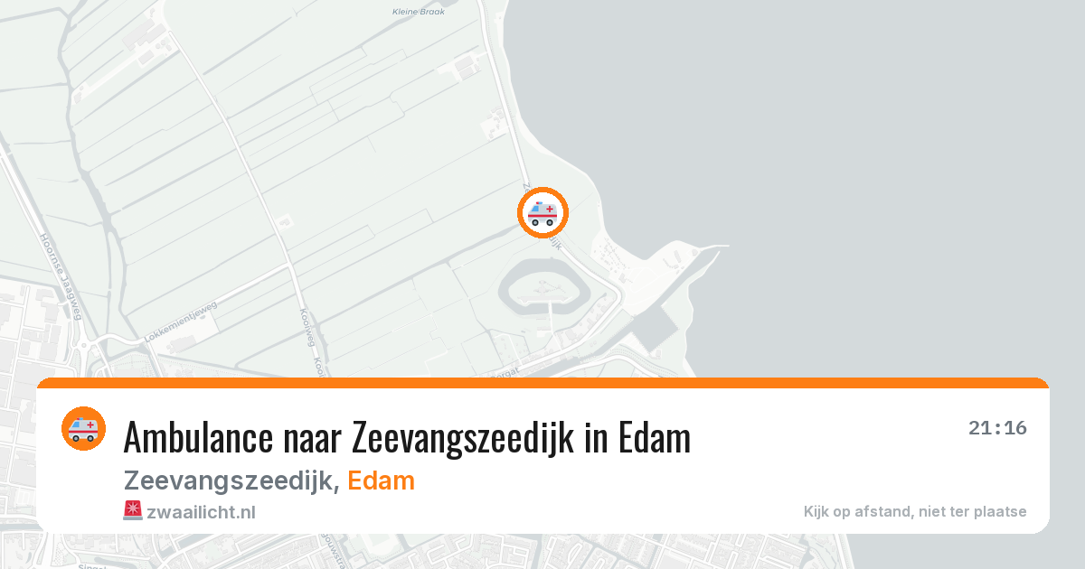 Ambulance naar Zeevangszeedijk in Edam — 3 aug 2026