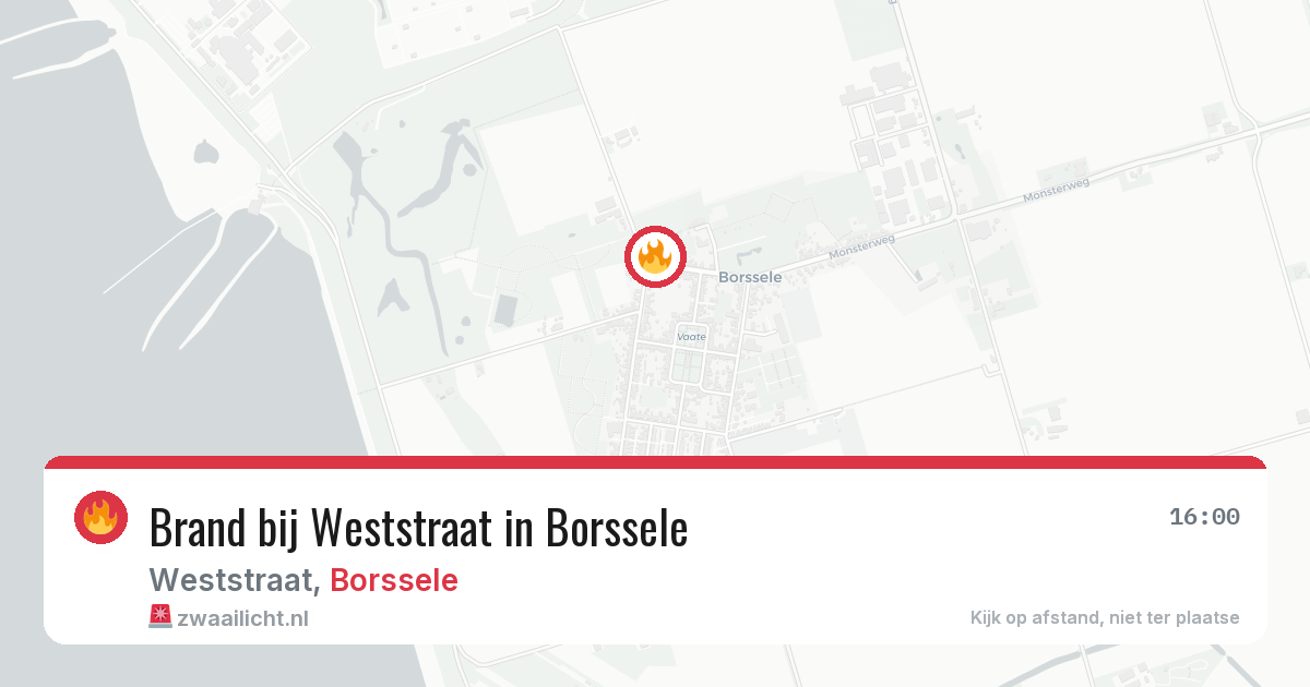Brand bij Weststraat in Borssele — 27 jun 2026