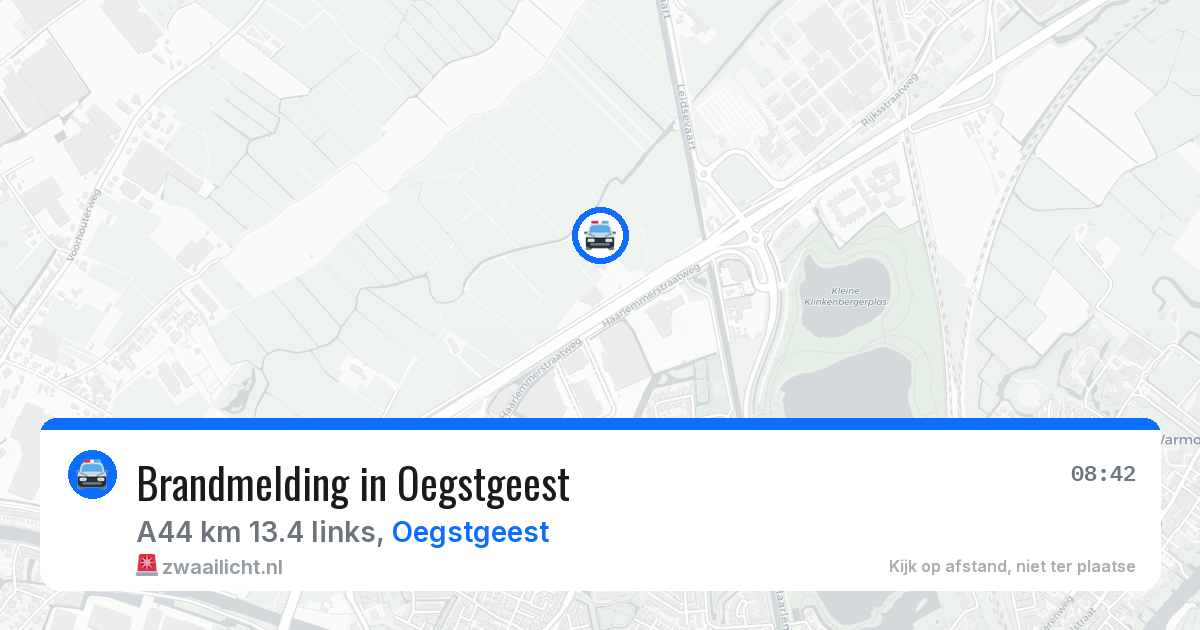 Brandmelding in Oegstgeest — 12 aug 2026
