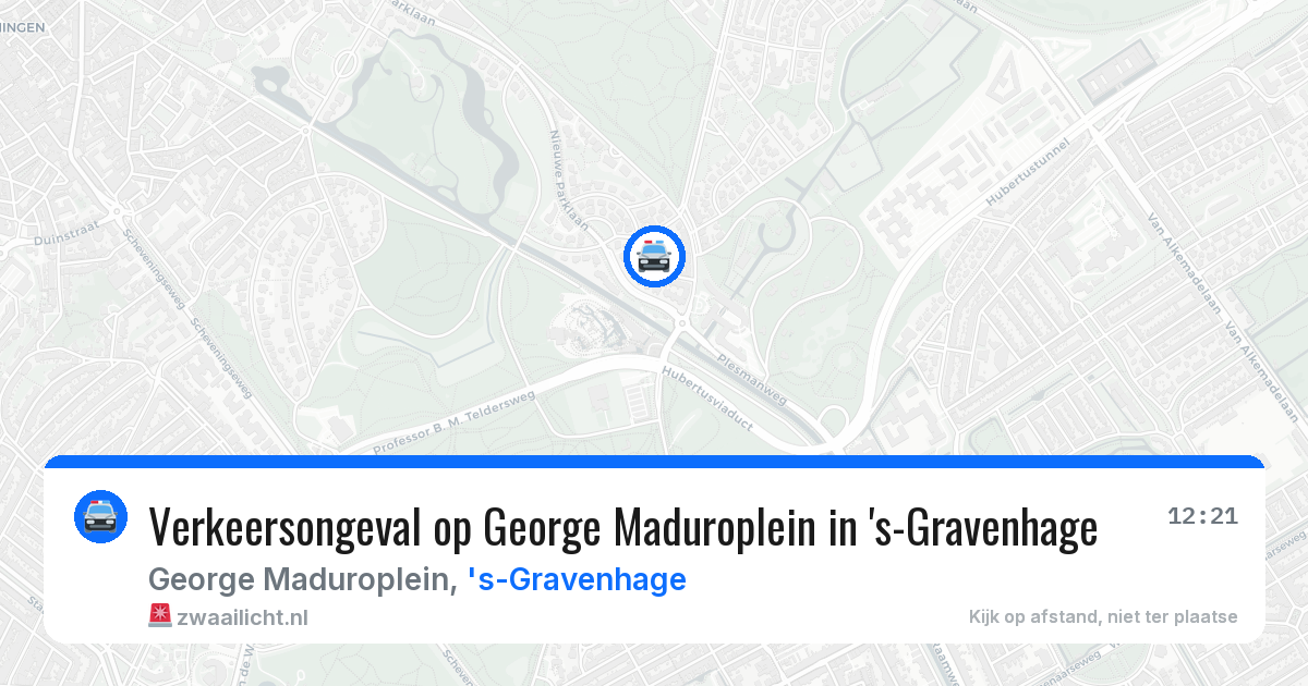 Verkeersongeval op George Maduroplein in 's-Gravenhage — 16 apr 2026