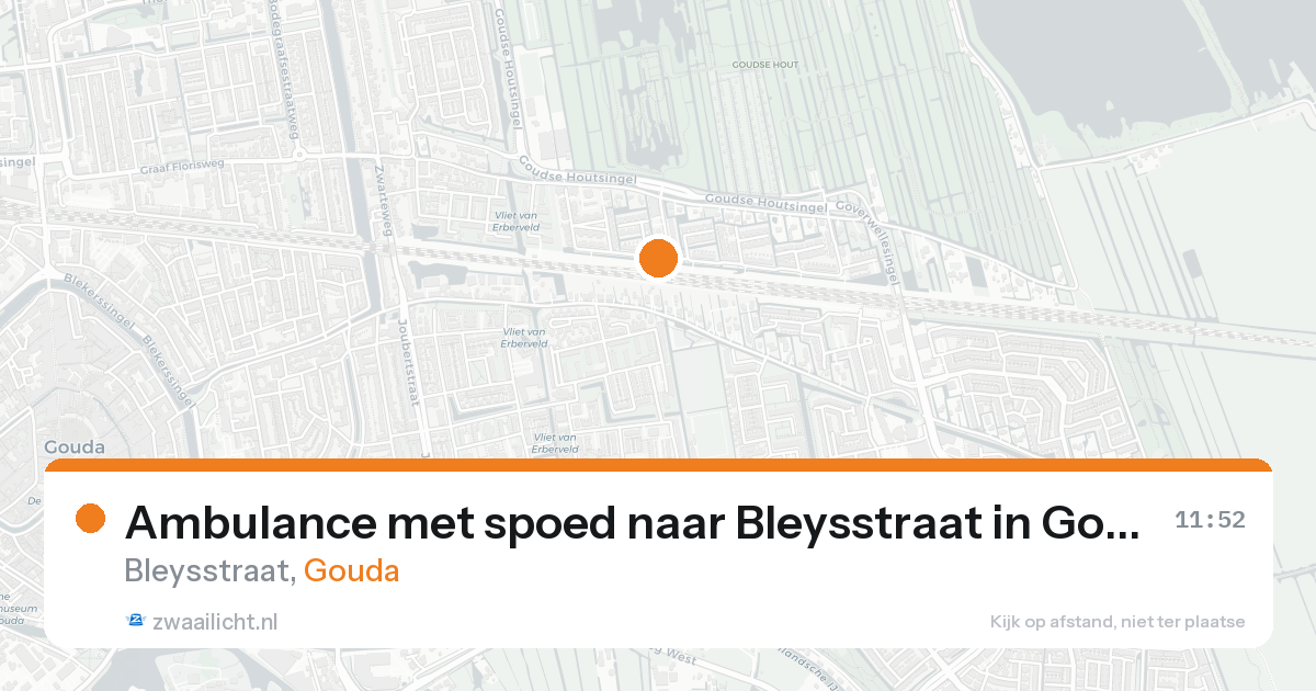Ambulance met spoed naar Bleysstraat in Gouda — 18 jun 2026