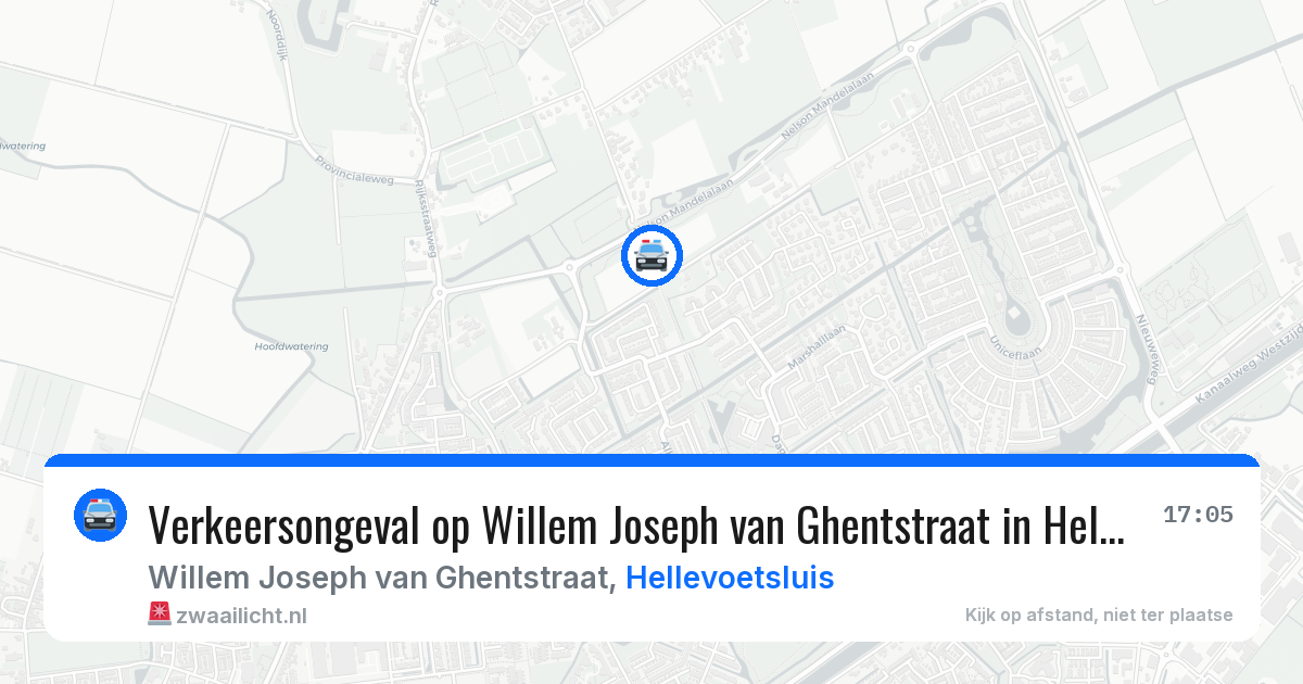 Verkeersongeval op Willem Joseph van Ghentstraat in Hellevoetsluis — 6 jun 2026