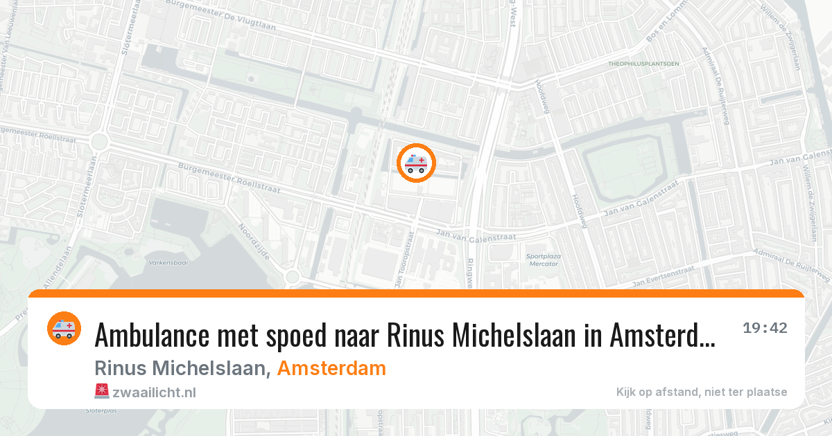Ambulance met spoed naar Rinus Michelslaan in Amsterdam — 5 jun 2026