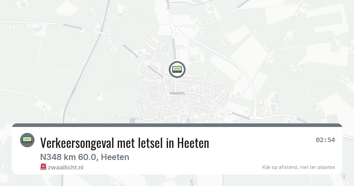 Verkeersongeval met letsel in Heeten — 22 mrt 2026
