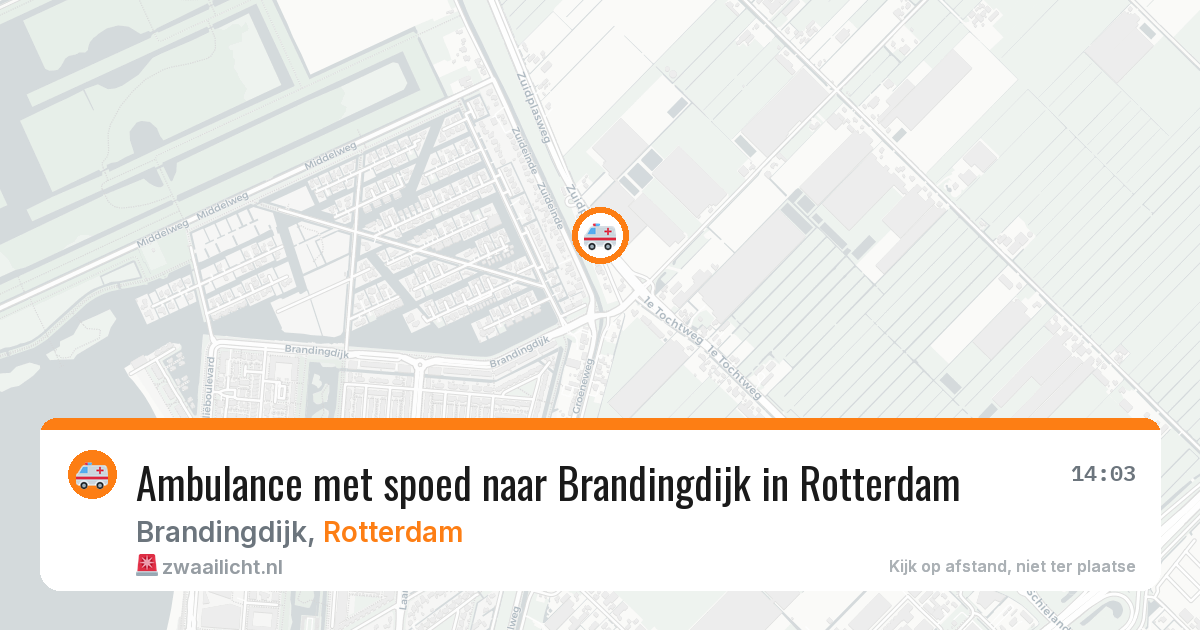 Ambulance met spoed naar Brandingdijk in Rotterdam — 31 mei 2026