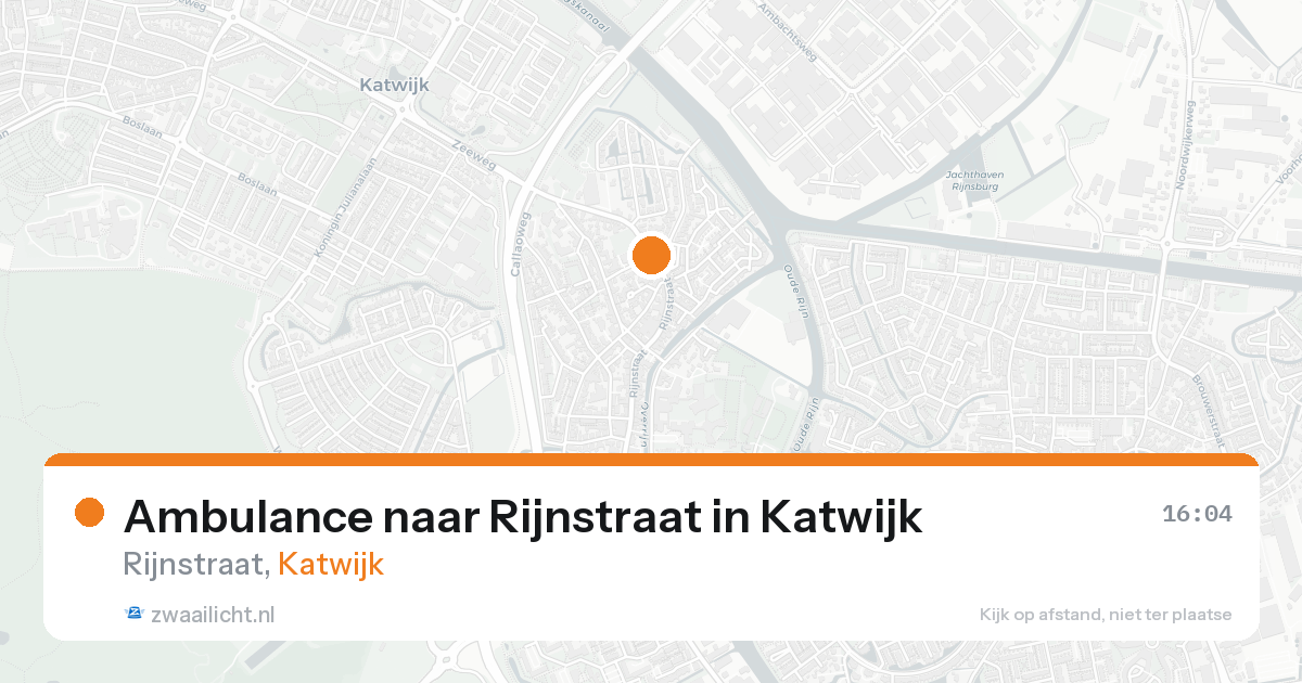 Ambulance naar Rijnstraat in Katwijk — 18 aug 2026