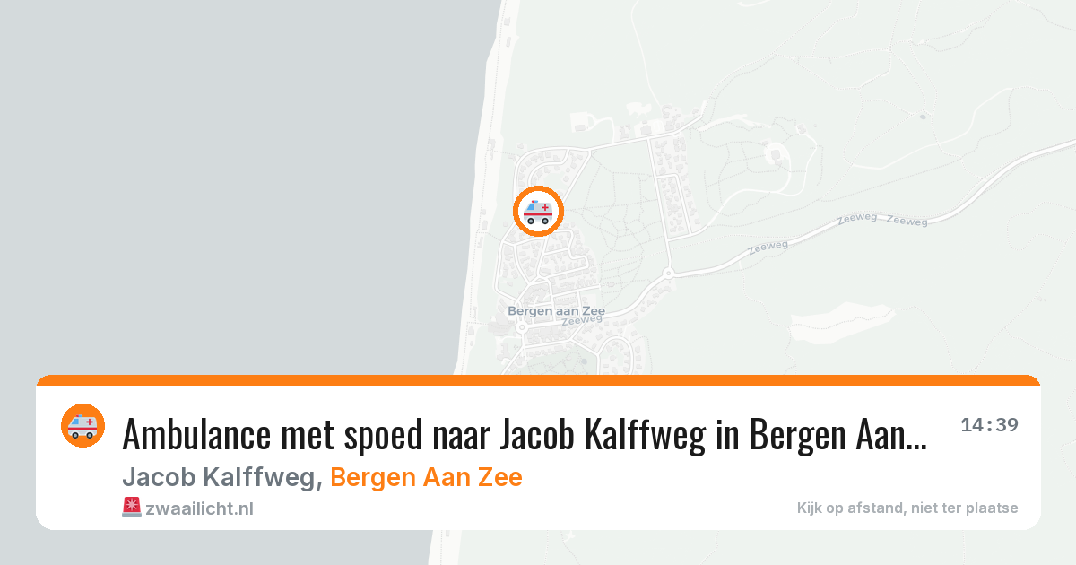 Ambulance met spoed naar Jacob Kalffweg in Bergen Aan Zee — 22 mei 2026