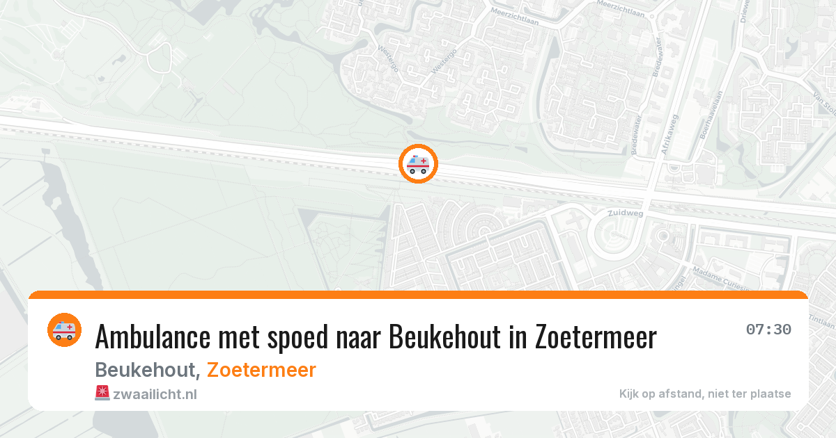 Ambulance met spoed naar Beukehout in Zoetermeer — 8 jun 2026