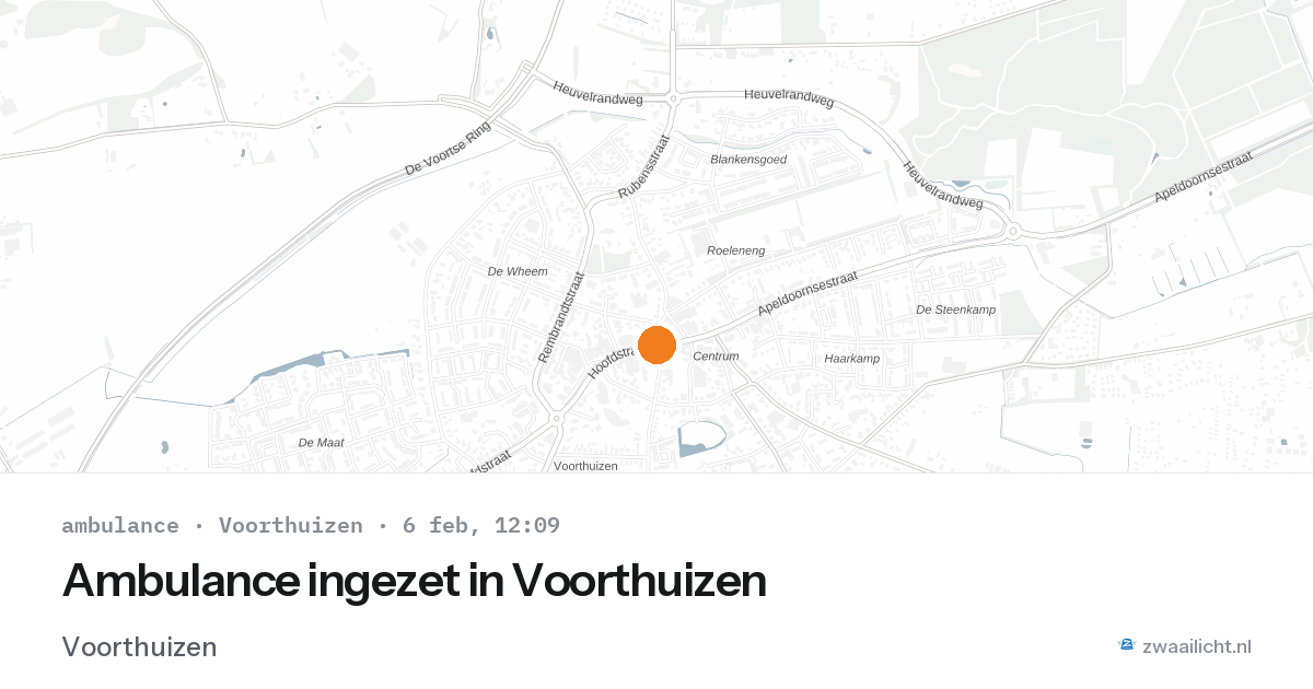 Ambulance ingezet in Voorthuizen — 6 feb 2026