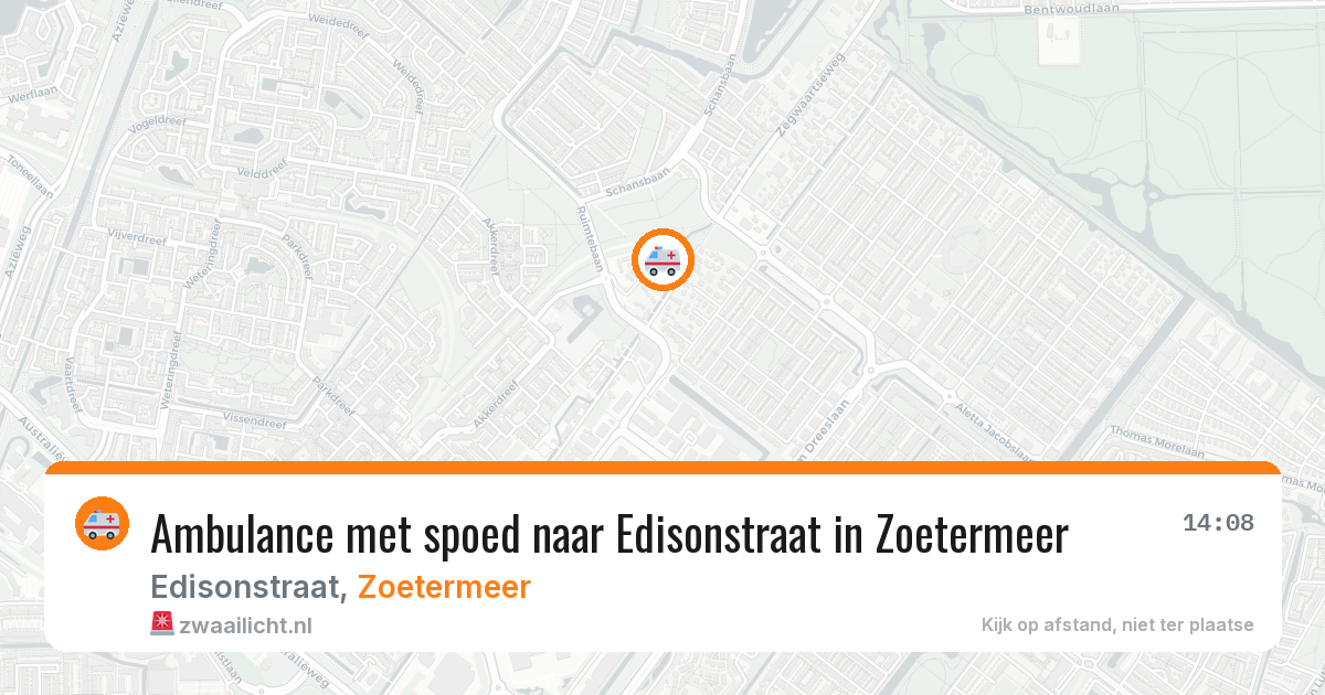 Ambulance met spoed naar Edisonstraat in Zoetermeer — 29 jul 2026