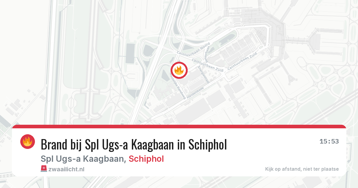 Brand bij Spl Ugs-a Kaagbaan in Schiphol — 21 jan 2026