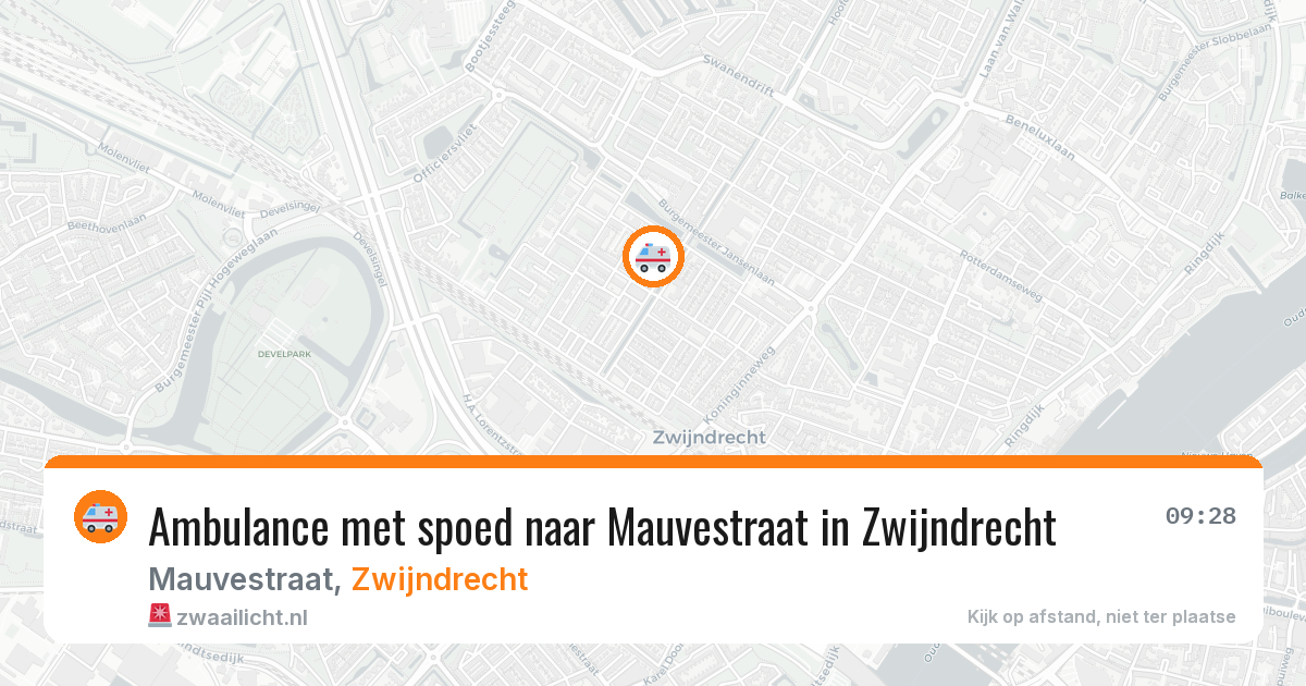 Ambulance met spoed naar Mauvestraat in Zwijndrecht — 3 aug 2026