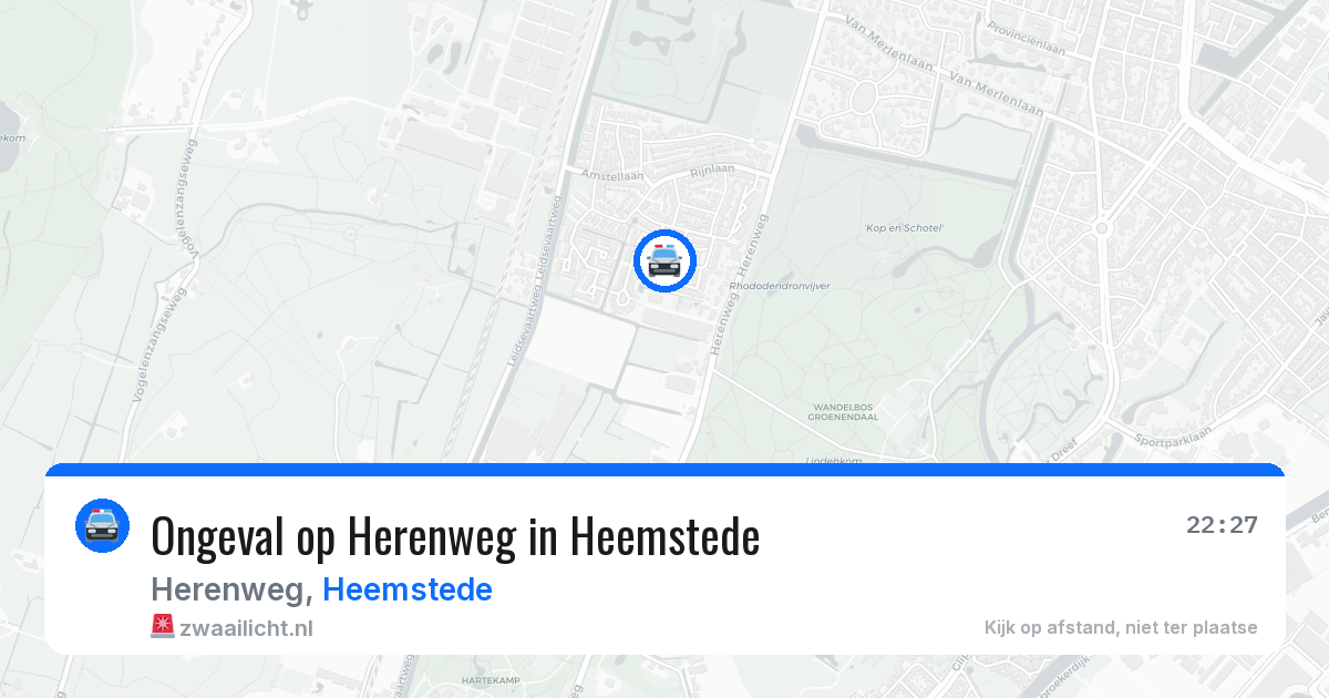 Ongeval op Herenweg in Heemstede — 15 apr 2026
