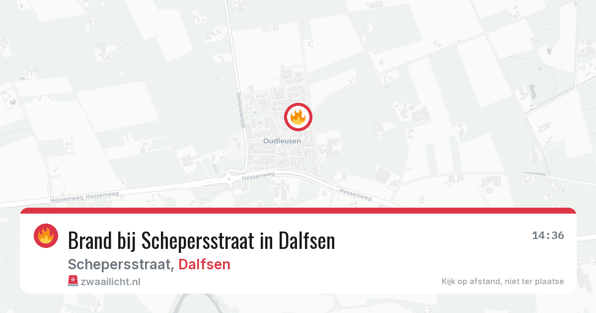 Brand bij Schepersstraat in Dalfsen — 29 jul 2026