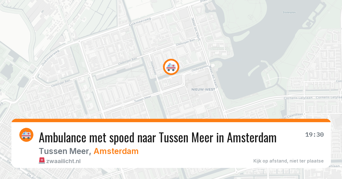 Ambulance met spoed naar Tussen Meer in Amsterdam — 27 mrt 2026