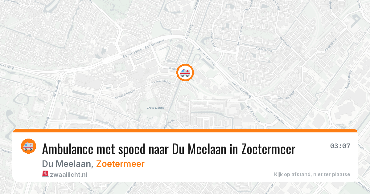Ambulance met spoed naar Du Meelaan in Zoetermeer — 10 apr 2026
