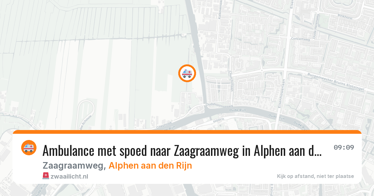 Ambulance met spoed naar Zaagraamweg in Alphen aan den Rijn — 30 apr 2026