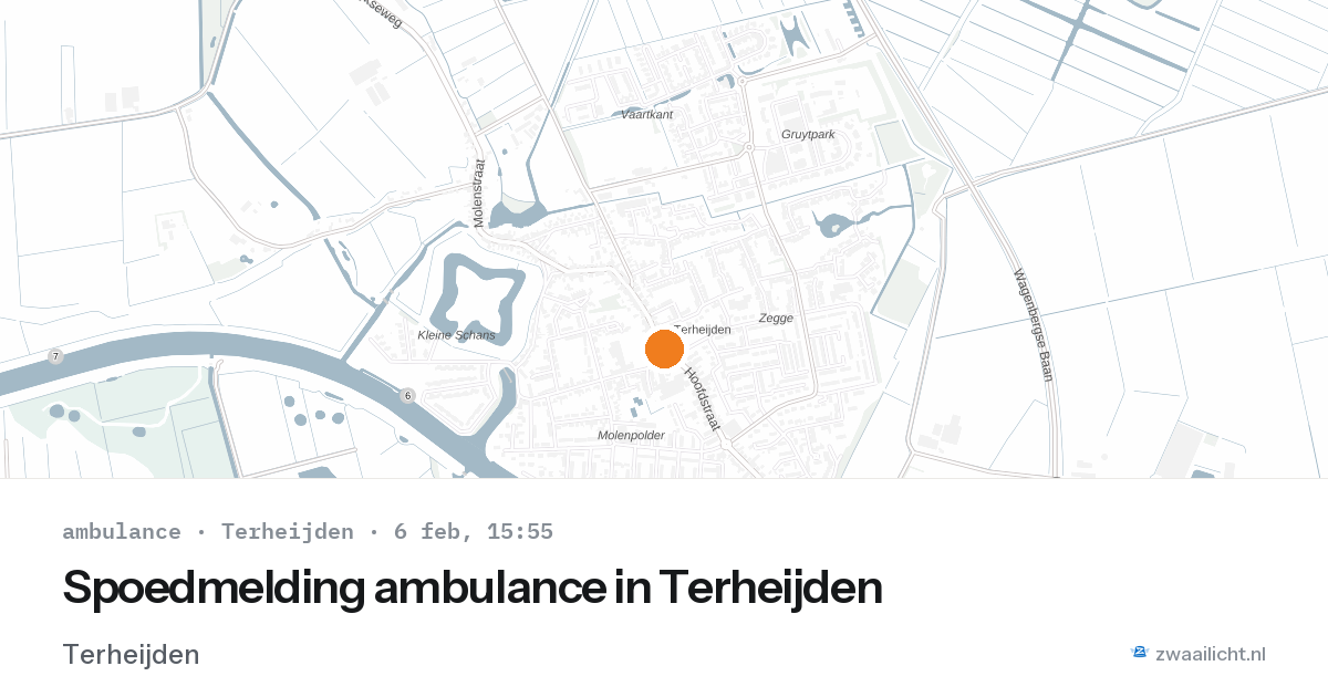 Spoedmelding ambulance in Terheijden — 6 feb 2026