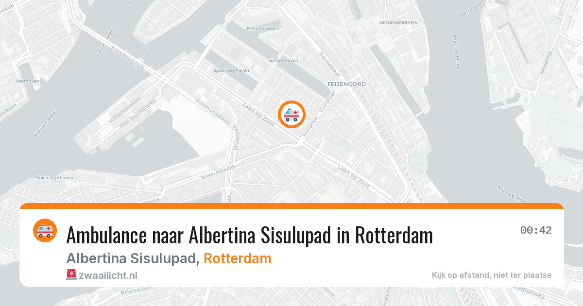 Ambulance naar Albertina Sisulupad in Rotterdam — 7 aug 2026