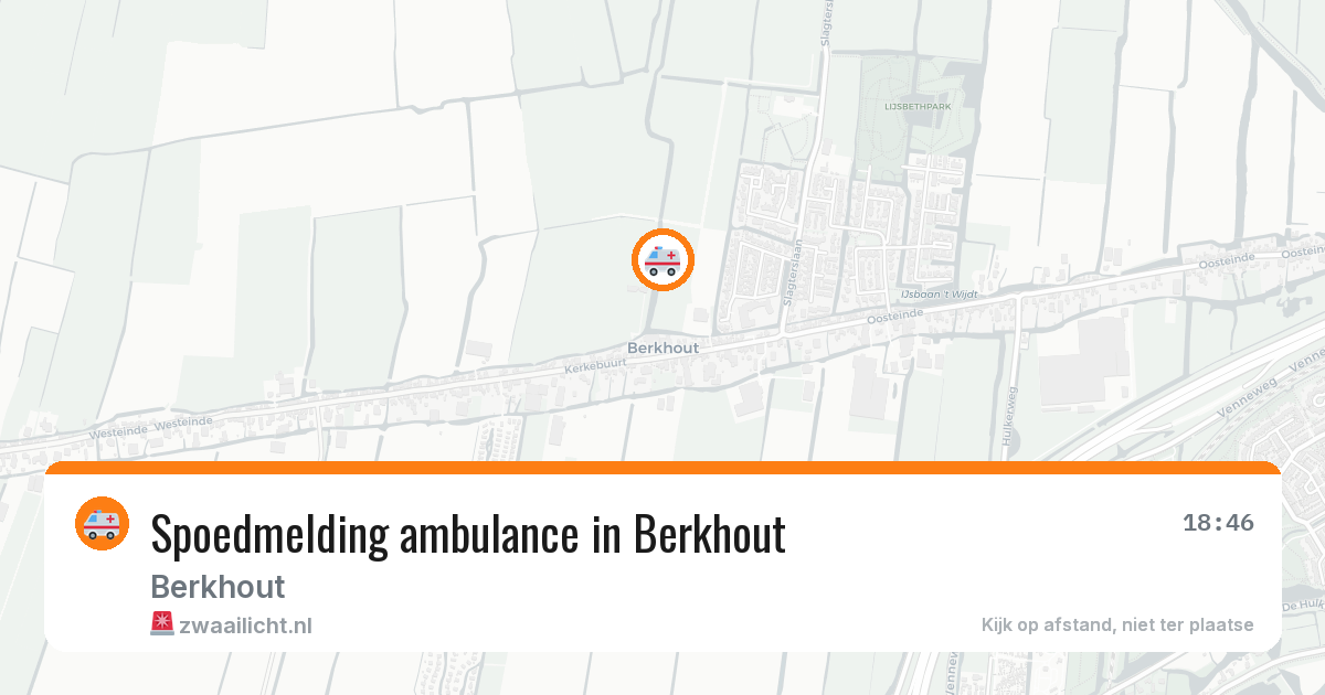 Spoedmelding ambulance in Berkhout — 27 apr 2026