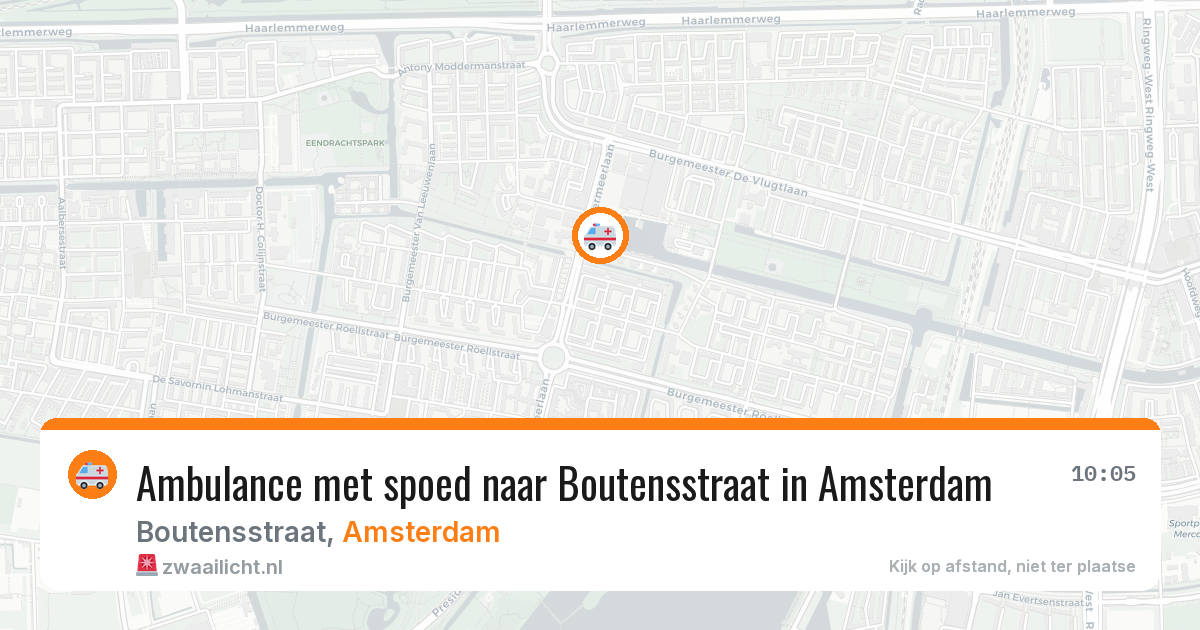 Ambulance met spoed naar Boutensstraat in Amsterdam — 19 jun 2026
