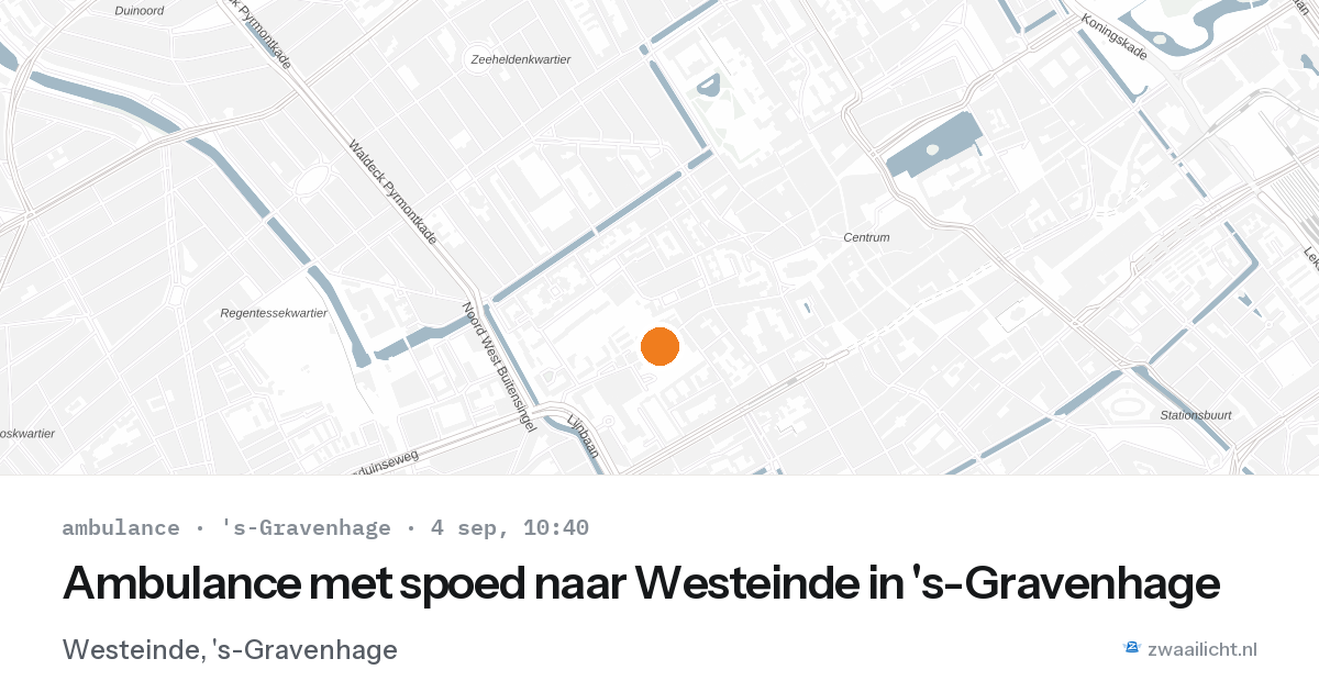 Ambulance met spoed naar Westeinde in 's-Gravenhage — 4 sep 2026
