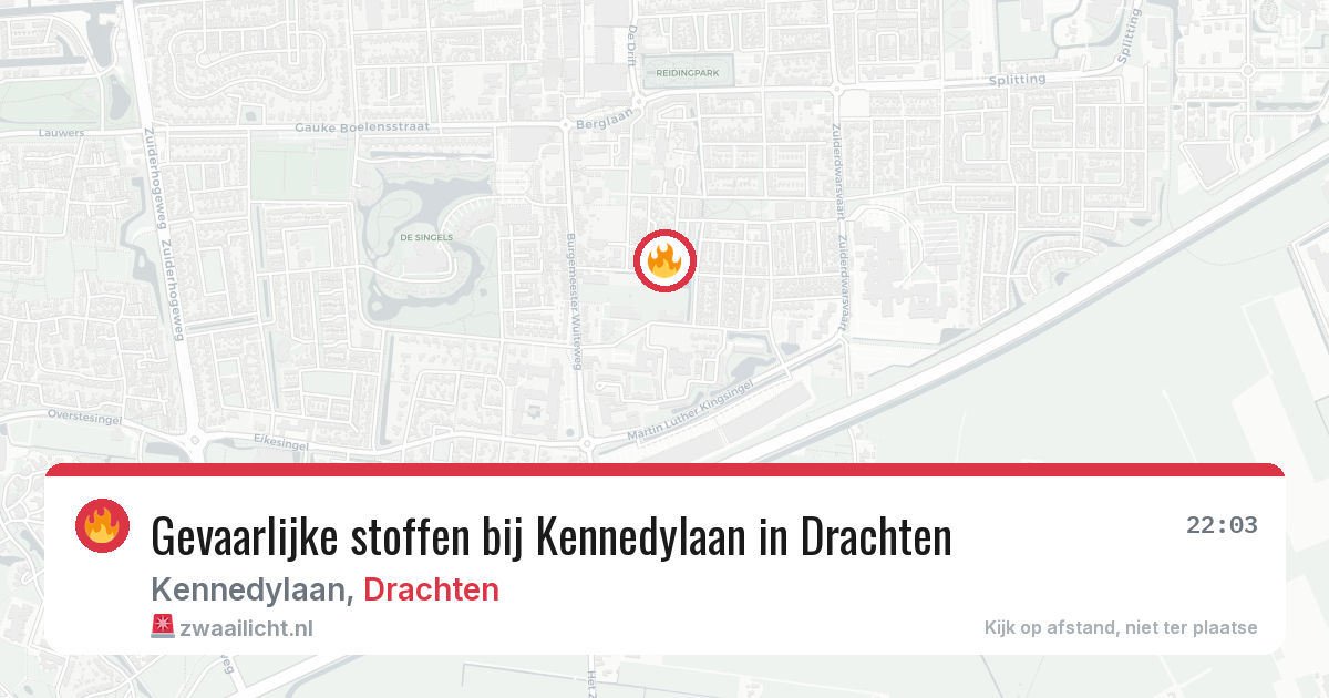 Gevaarlijke stoffen bij Kennedylaan in Drachten — 29 jul 2026