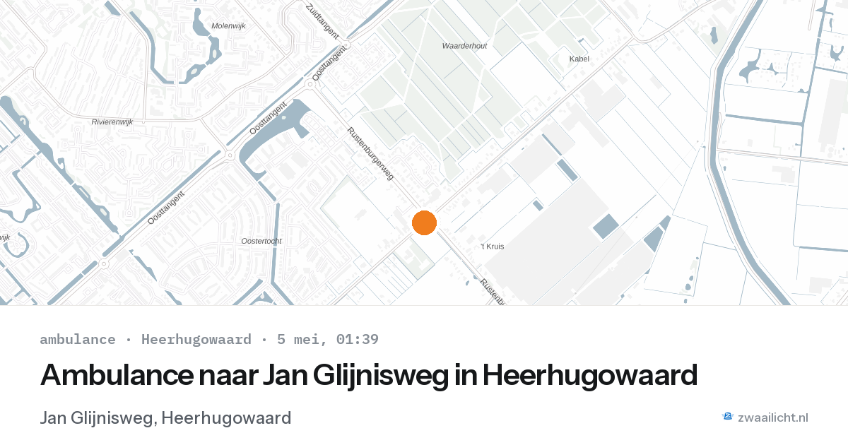 Ambulance naar Jan Glijnisweg in Heerhugowaard — 4 mei 2026