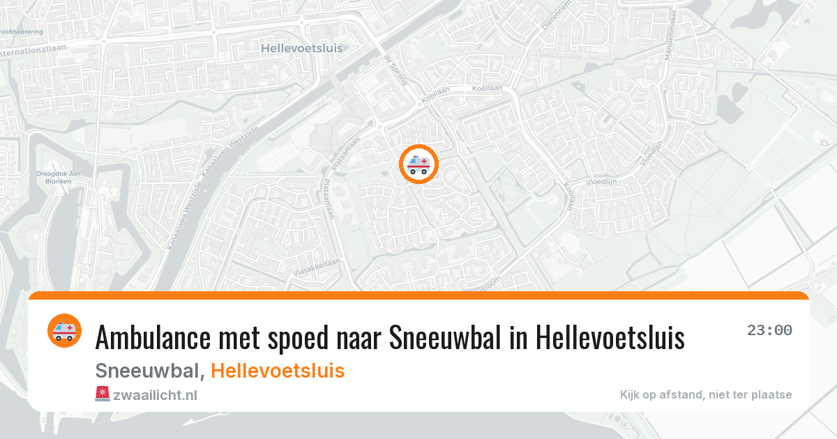 Ambulance met spoed naar Sneeuwbal in Hellevoetsluis — 27 mrt 2026
