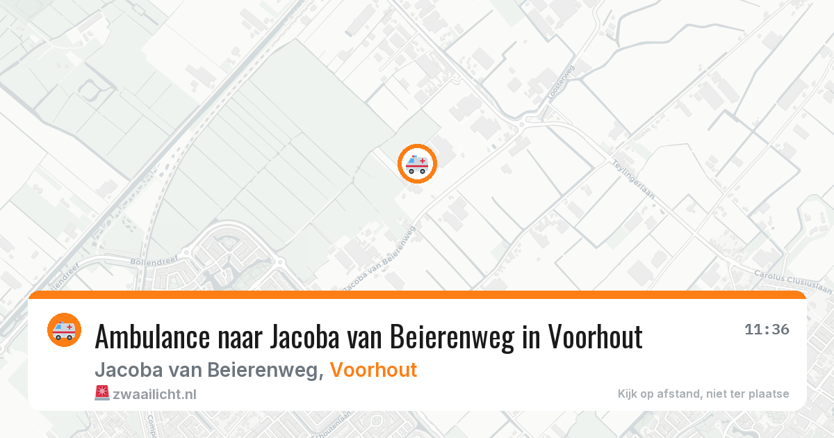 Ambulance naar Jacoba van Beierenweg in Voorhout — 11 apr 2026