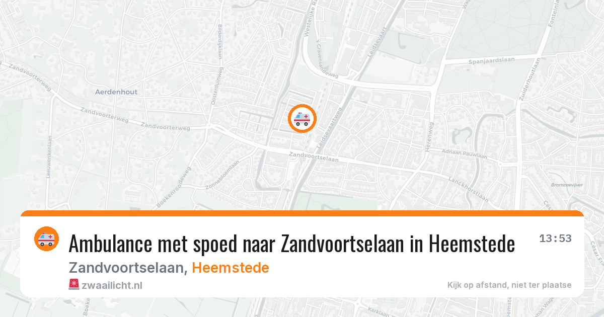 Ambulance met spoed naar Zandvoortselaan in Heemstede — 29 jun 2026