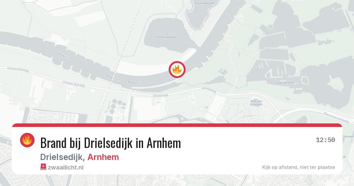 Brand bij Drielsedijk in Arnhem — 7 jun 2026