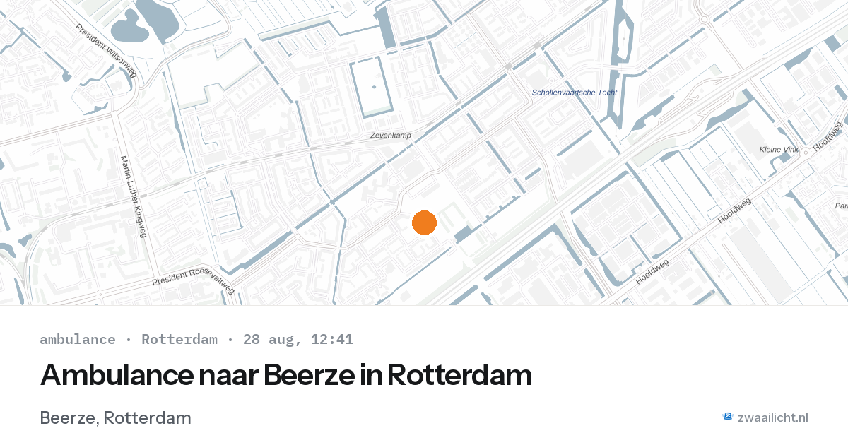 Ambulance naar Beerze in Rotterdam — 28 aug 2026