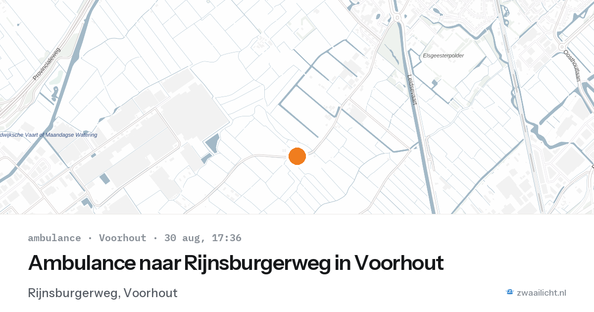 Ambulance naar Rijnsburgerweg in Voorhout — 30 aug 2026