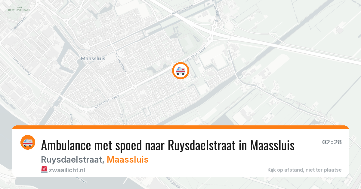 Ambulance met spoed naar Ruysdaelstraat in Maassluis — 29 jan 2026