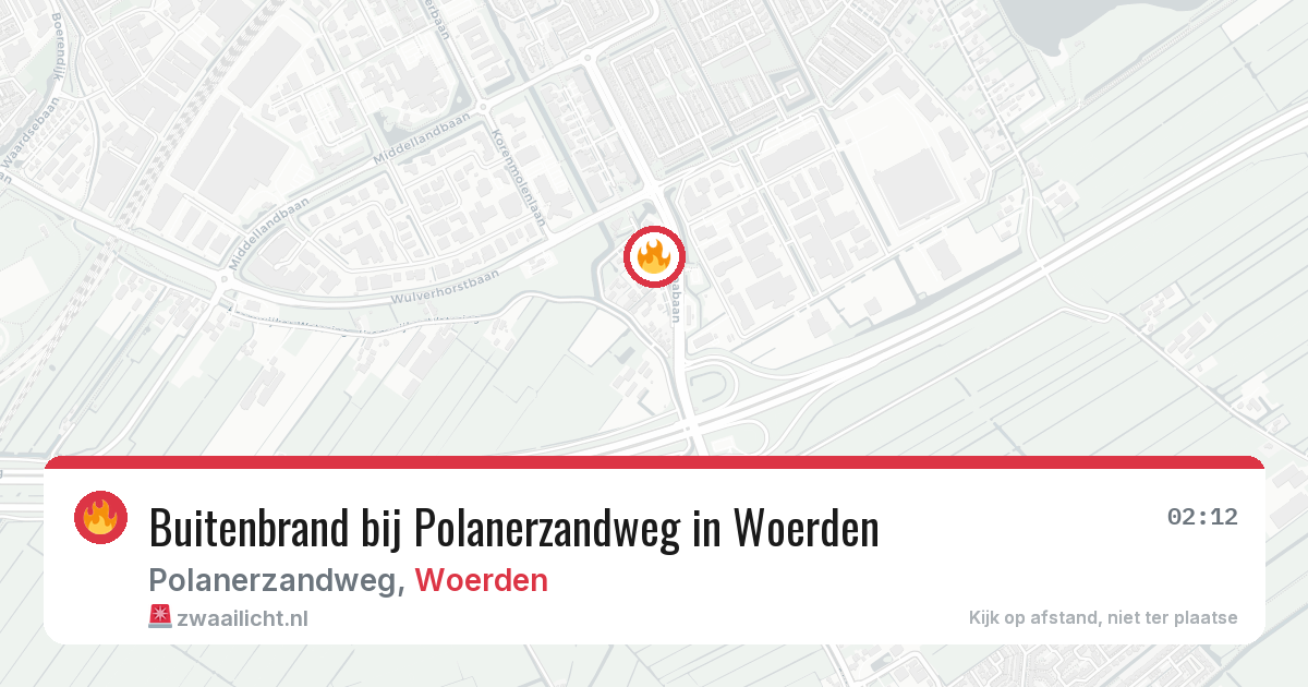 Buitenbrand bij Polanerzandweg in Woerden — 23 feb 2026