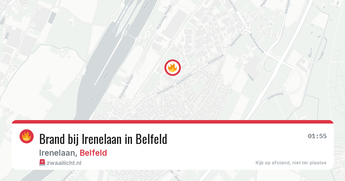 Brand bij Irenelaan in Belfeld — 26 apr 2026