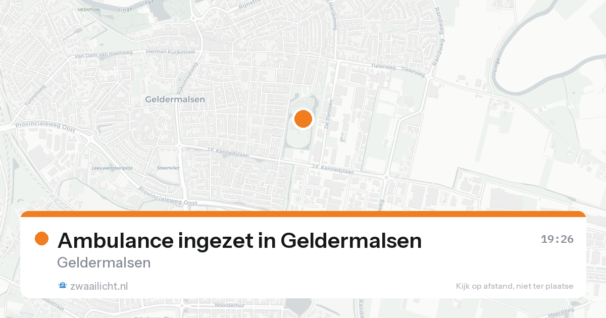 Ambulance ingezet in Geldermalsen — 15 aug 2026