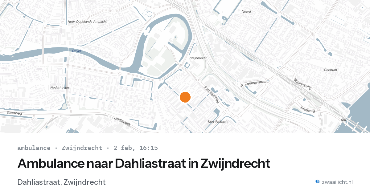 Ambulance naar Dahliastraat in Zwijndrecht — 2 feb 2026